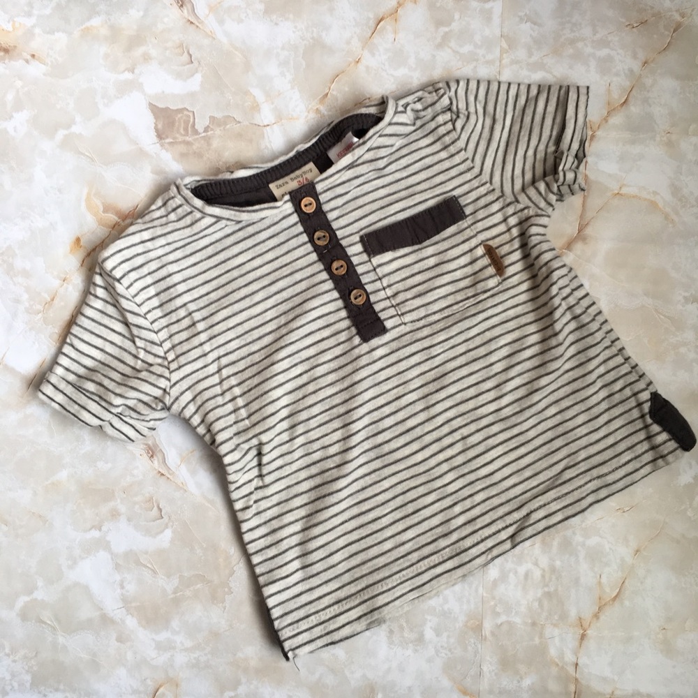 Zara baby striped shirt 3/6mo